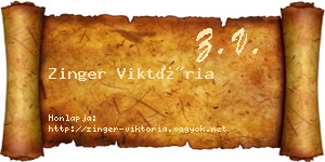 Zinger Viktória névjegykártya